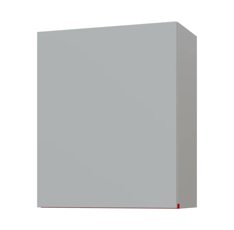 MHCH - 6D horní skříňka, 1-dveřová, levá, 730x600x300, světle šedá, profil červený