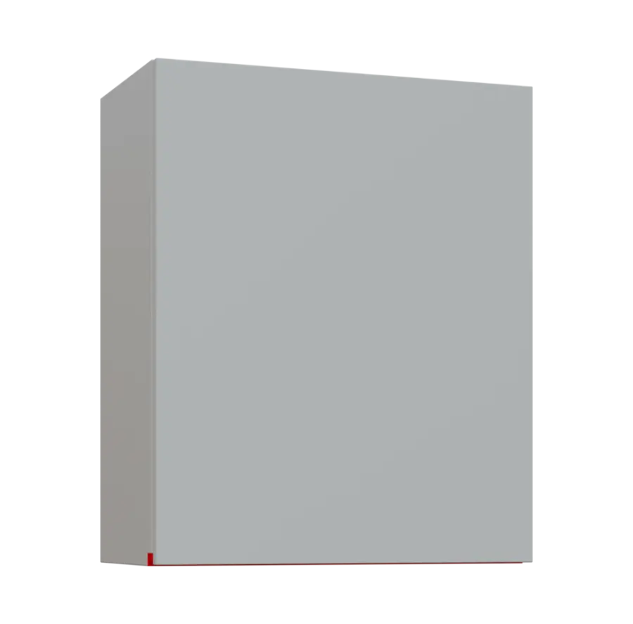 MHCH - 6D horní skříňka, 1-dveřová, pravá, 730x600x300, světle šedá, profil červený