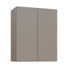 MHCH - 6D2 horní skříňka, 2-dveřová, 730x600x300, taupe hnědá, profil béžově růžový