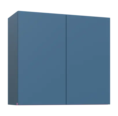 MHCH - 8D horní skříňka, 2-dveřová, 730x800x300, šedomodrá, profil světle růžový