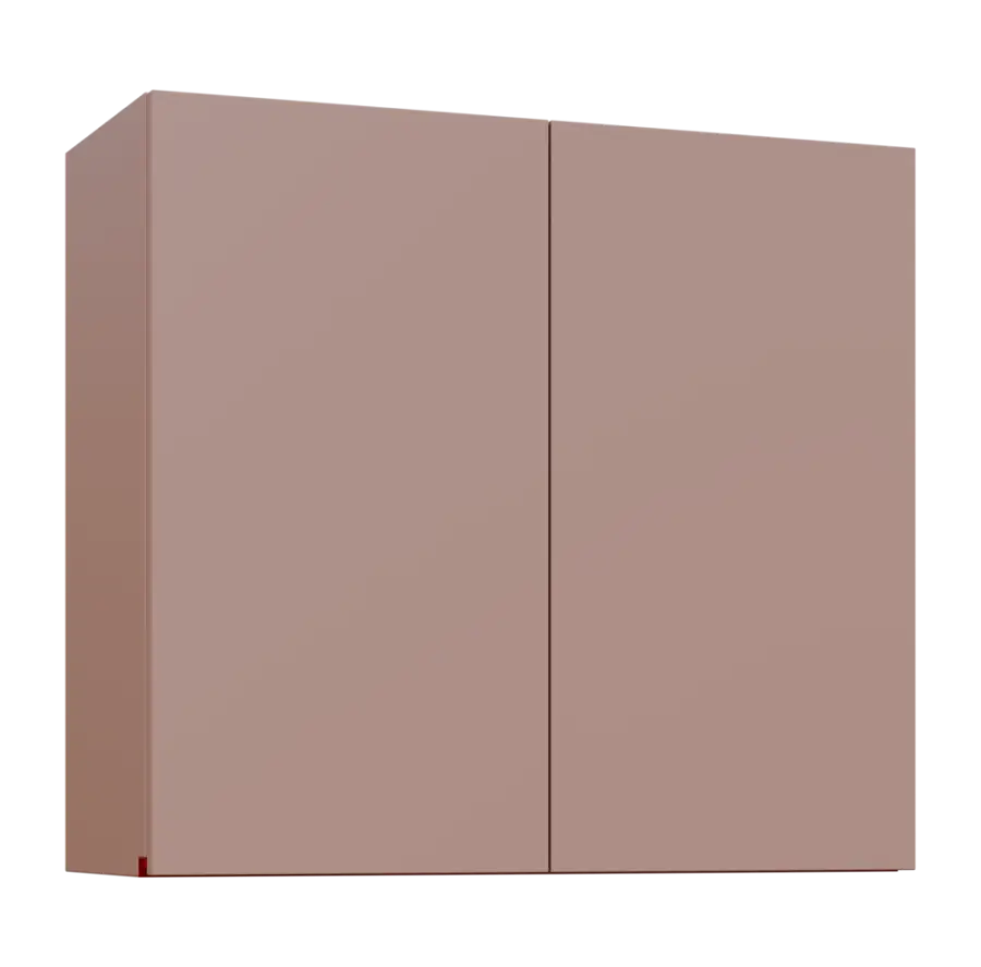 MHCH - 8D horní skříňka, 2-dveřová, 730x800x300, pudrově růžová, profil burgundy