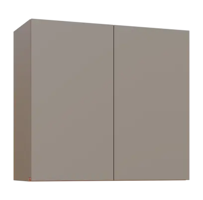 MHCH - 8D horní skříňka, 2-dveřová, 730x800x300, taupe hnědá, profil béžově růžový