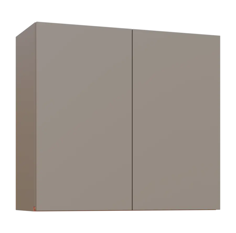 MHCH - 8D horní skříňka, 2-dveřová, 730x800x300, taupe hnědá, profil béžově růžový