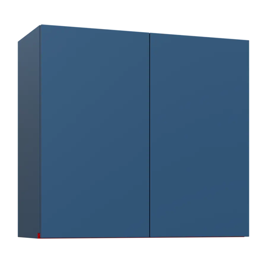 MHCH - 8D horní skříňka, 2-dveřová, 730x800x300, hlubinná modrá, profil červený