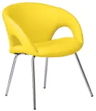 ROSELLA židle konferenční, ekokůže žlutá