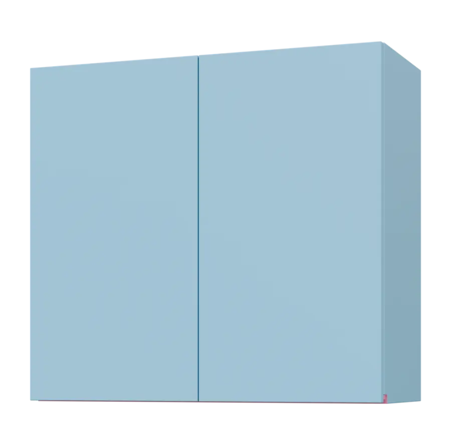 MHCHR - 8 horní skříňka, 1-dveřová, rohová, levá, 730x800x300, obloha, profil světle růžový