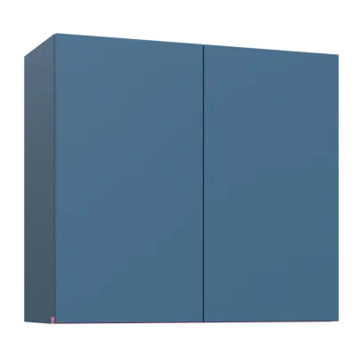 MHCHR - 8 horní skříňka, 1-dveřová, rohová, pravá, 730x800x300, šedomodrá, profil světle růžový