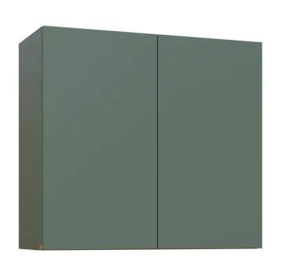 MHCHR - 8 horní skříňka, 1-dveřová, rohová, pravá, 730x800x300, agáve zelená, profil béžově růžový