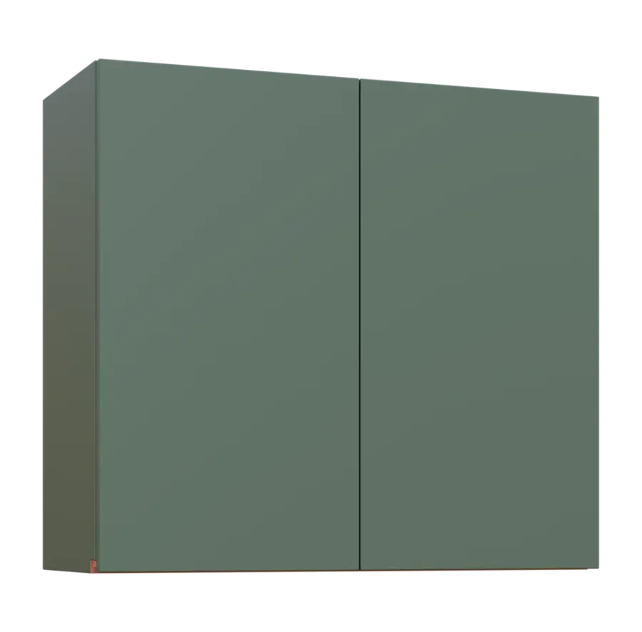 MHCHR - 8 horní skříňka, 1-dveřová, rohová, pravá, 730x800x300, agáve zelená, profil béžově růžový