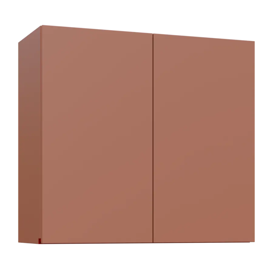 MHCHR - 8 horní skříňka, 1-dveřová, rohová, pravá, 730x800x300, pudrově hnědá, profil burgundy