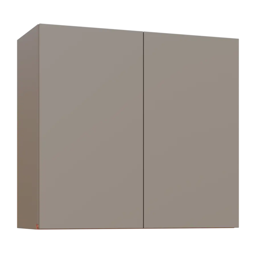 MHCHR - 8 horní skříňka, 1-dveřová, rohová, pravá, 730x800x300, taupe hnědá, profil béžově růžový