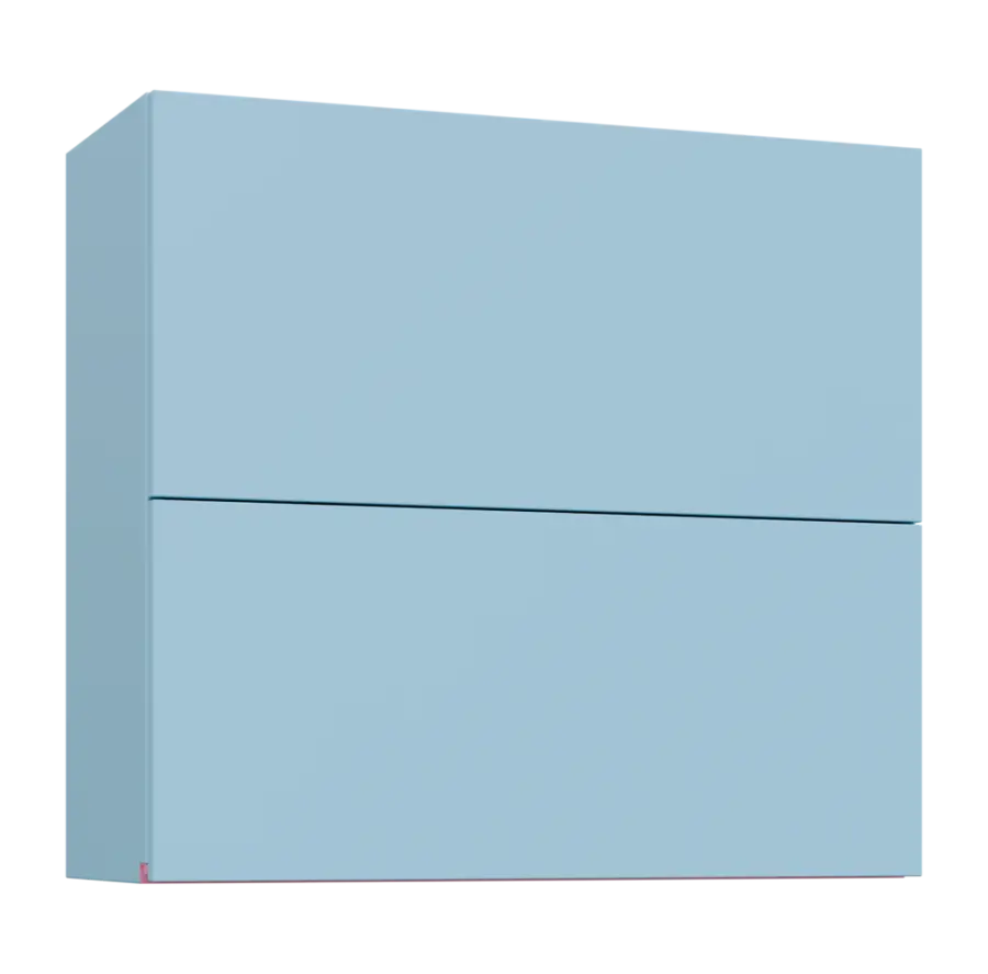 MHCHVV - 8D horní skříňka, 2 výklopy, 730x800x300, obloha, profil světle růžový