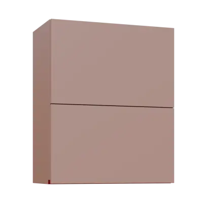 MHCHVV - 6D horní skříňka, 2 výklopy, 730x600x300, pudrově růžová, profil burgundy
