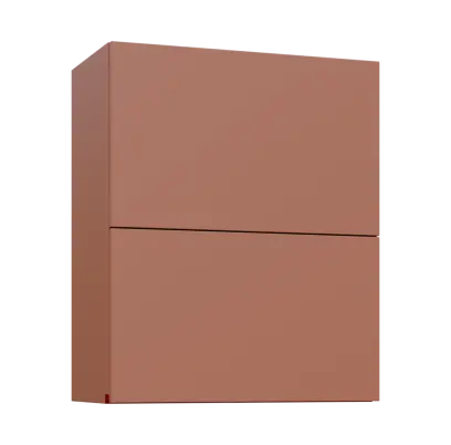 MHCHVV - 6D horní skříňka, 2 výklopy, 730x600x300, pudrově hnědá, profil burgundy