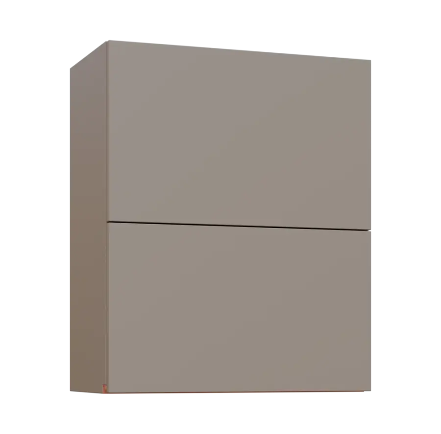MHCHVV - 6D horní skříňka, 2 výklopy, 730x600x300, taupe hnědá, profil béžově růžový