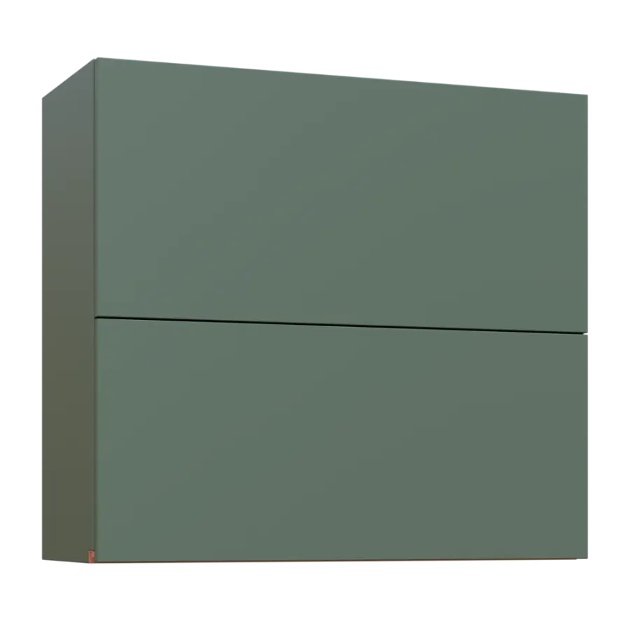 MHCHVV - 8D horní skříňka, 2 výklopy, 730x800x300, agáve zelená, profil béžově růžový
