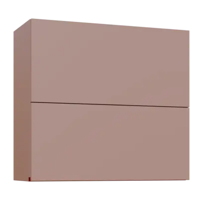 MHCHVV - 8D horní skříňka, 2 výklopy, 730x800x300, pudrově růžová, profil burgundy