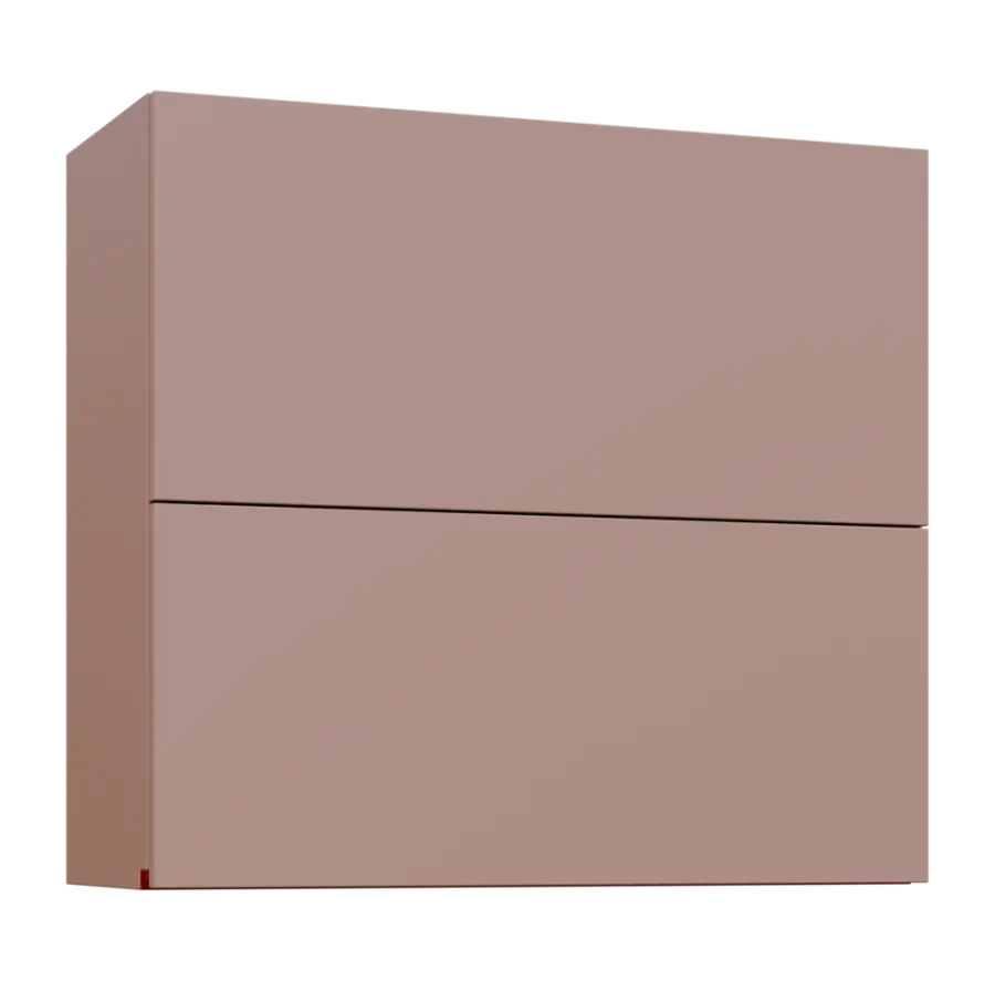 MHCHVV - 8D horní skříňka, 2 výklopy, 730x800x300, pudrově růžová, profil burgundy