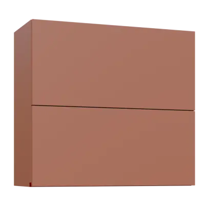 MHCHVV - 8D horní skříňka, 2 výklopy, 730x800x300, pudrově hnědá, profil burgundy