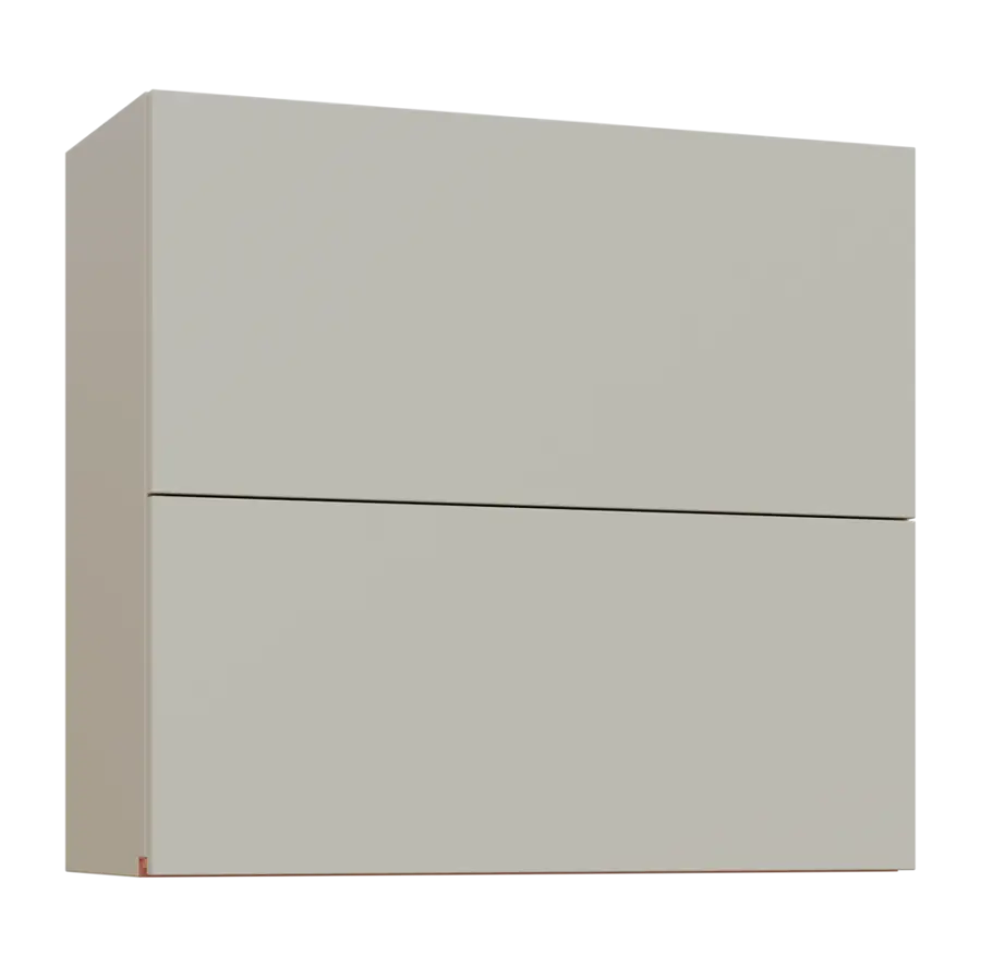 MHCHVV - 8D horní skříňka, 2 výklopy, 730x800x300, teplá šedá, profil béžově růžový