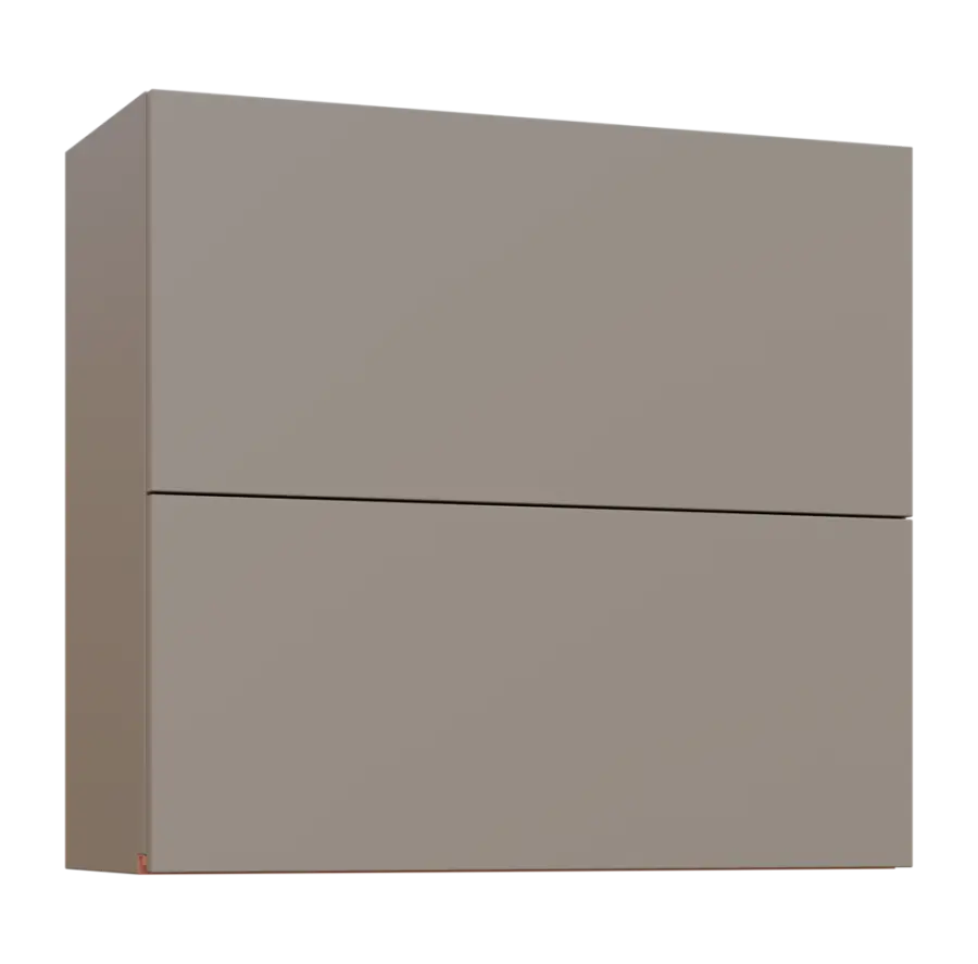 MHCHVV - 8D horní skříňka, 2 výklopy, 730x800x300, taupe hnědá, profil béžově růžový