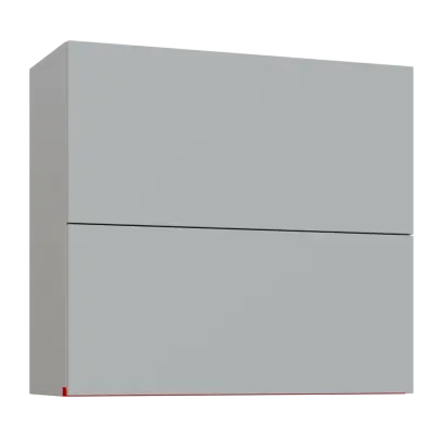 MHCHVV - 8D horní skříňka, 2 výklopy, 730x800x300, světle šedá, profil červený