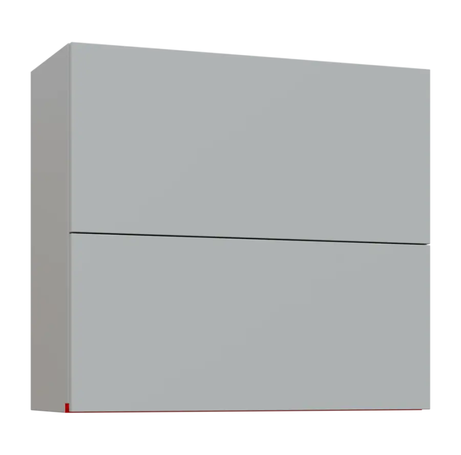 MHCHVV - 8D horní skříňka, 2 výklopy, 730x800x300, světle šedá, profil červený