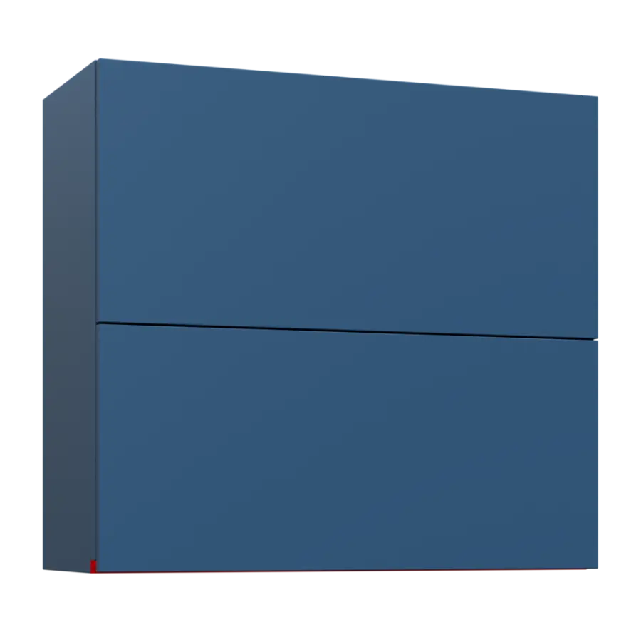 MHCHVV - 8D horní skříňka, 2 výklopy, 730x800x300, hlubinná modrá, profil červený