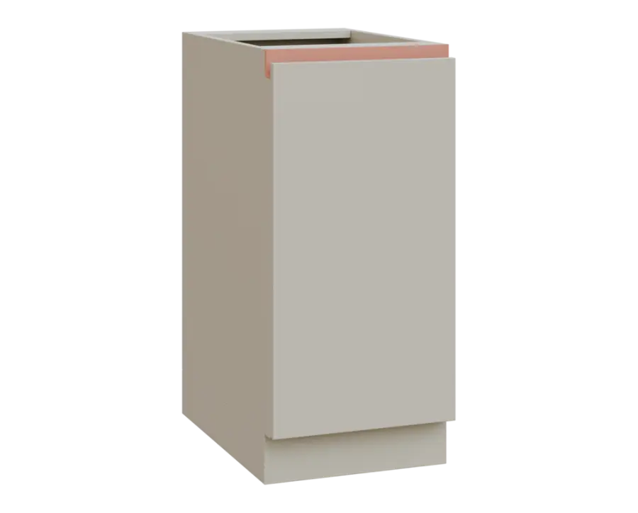 MHCS - 4D spodní skříňka, 1-dveřová, pravá, 920x400x600, teplá šedá, profil béžově růžový