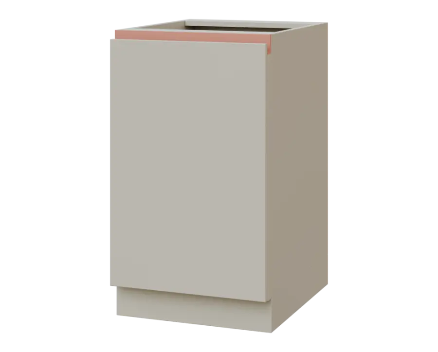 MHCS - 5D spodní skříňka, 1-dveřová, levá, 920x500x600, teplá šedá, profil béžově růžový