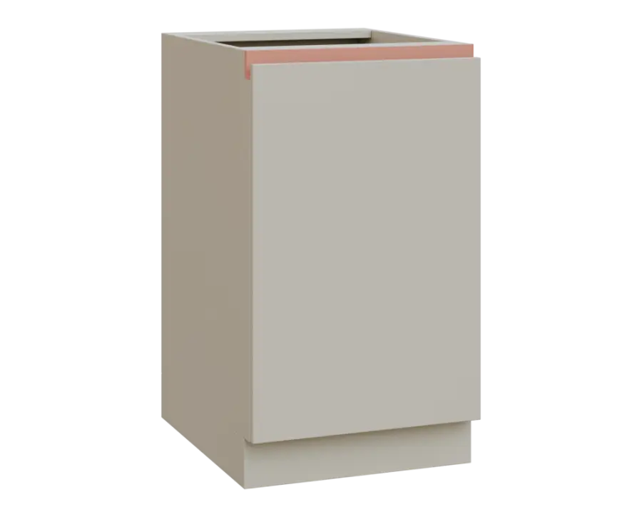 MHCS - 5D spodní skříňka, 1-dveřová, pravá, 920x500x600, teplá šedá, profil béžově růžový
