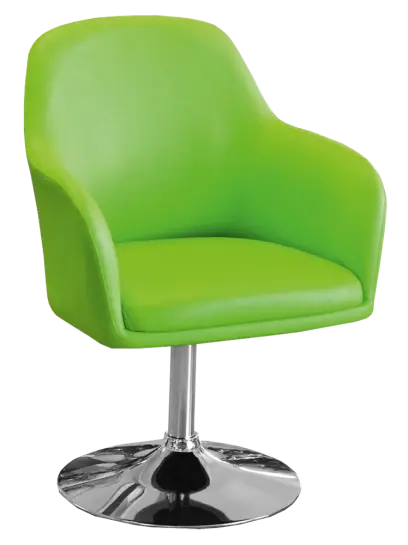 SOFIA křesílko, noha chrom, ekokůže zelená