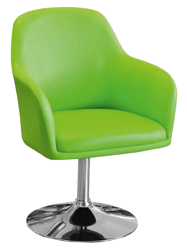 SOFIA křesílko, noha chrom, ekokůže zelená