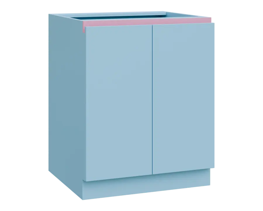 MHCS - 7D spodní skříňka, 2-dveřová, 920x700x600, obloha, profil světle růžový