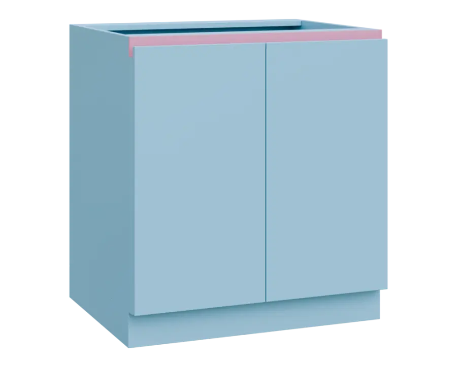 MHCS - 8D spodní skříňka, 2-dveřová, 920x800x600, obloha, profil světle růžový
