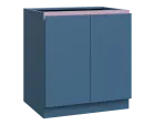 MHCS - 8D spodní skříňka, 2-dveřová, 920x800x600, šedomodrá, profil světle růžový