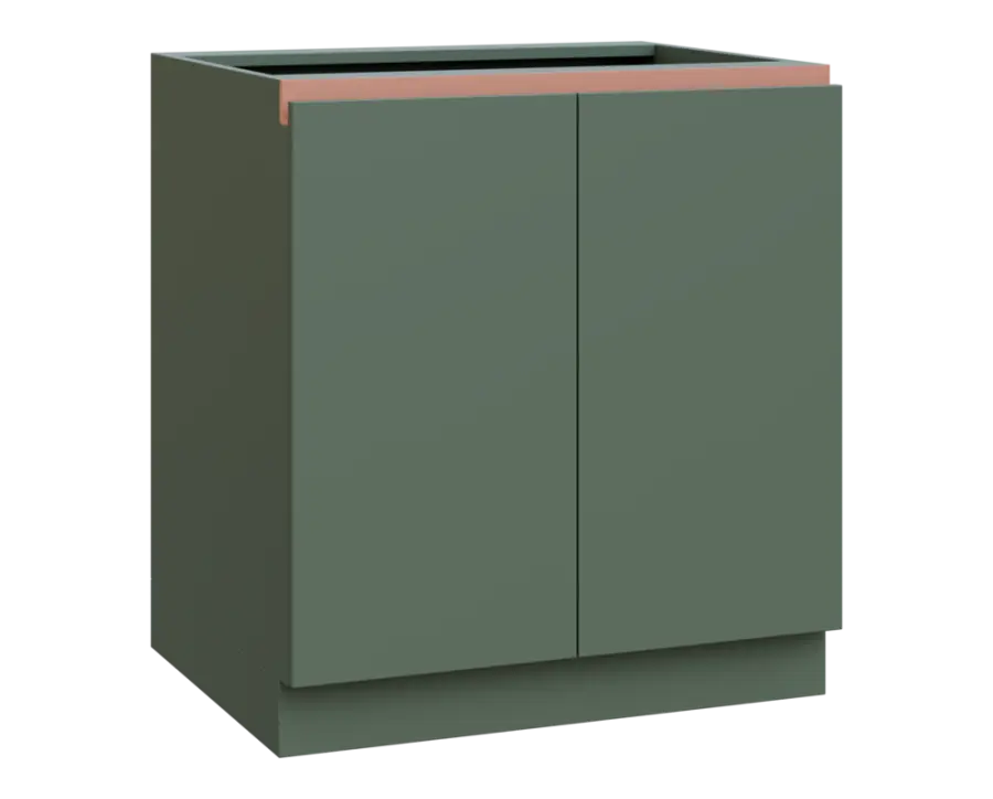 MHCS - 8D spodní skříňka, 2-dveřová, 920x800x600, agáve zelená, profil béžově růžový