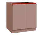 MHCS - 8D spodní skříňka, 2-dveřová, 920x800x600, pudrově růžová, profil burgundy