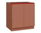 MHCS - 8D spodní skříňka, 2-dveřová, 920x800x600, pudrově hnědá, profil burgundy
