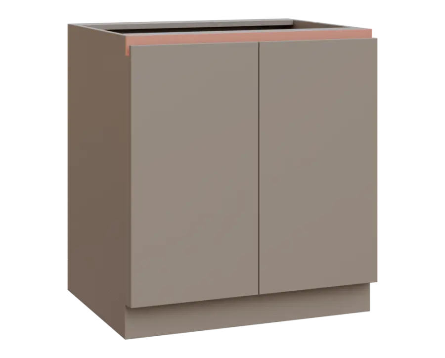 MHCS - 8D spodní skříňka, 2-dveřová, 920x800x600, taupe hnědá, profil béžově růžový