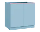 MHCS - 9D spodní skříňka, 2-dveřová, 920x900x600, obloha, profil světle růžový