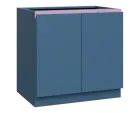 MHCS - 9D spodní skříňka, 2-dveřová, 920x900x600, šedomodrá, profil světle růžový