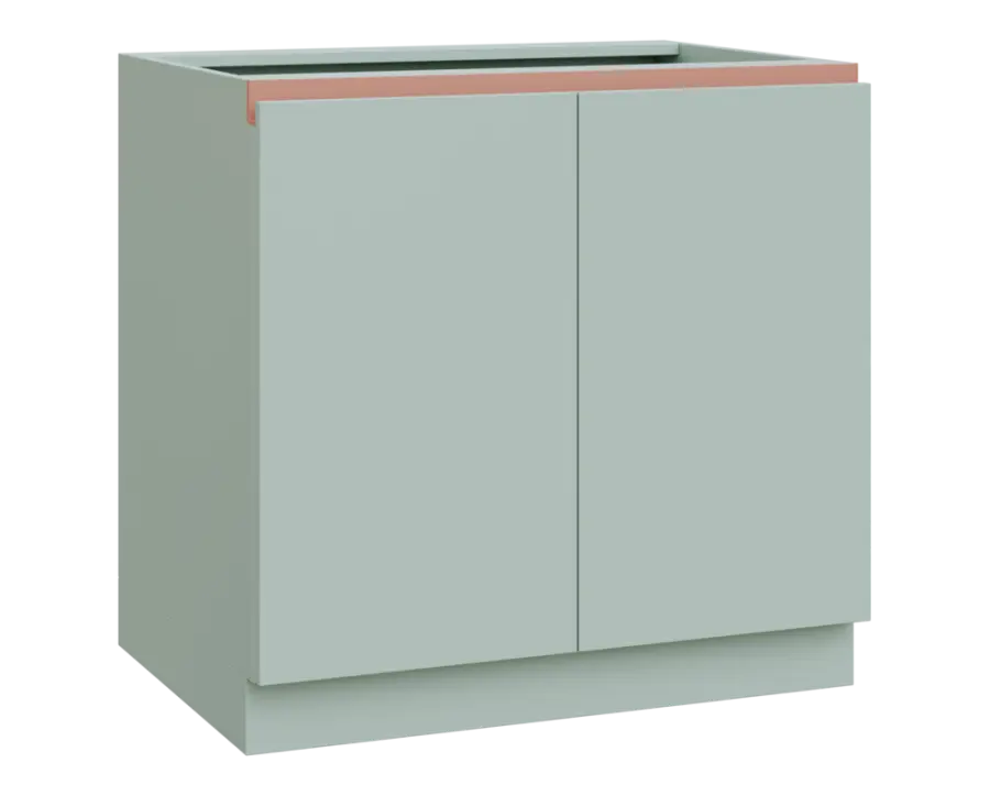 MHCS - 9D spodní skříňka, 2-dveřová, 920x900x600, šedozelinkavá, profil béžově růžový