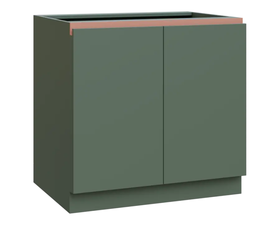 MHCS - 9D spodní skříňka, 2-dveřová, 920x900x600, agáve zelená, profil béžově růžový