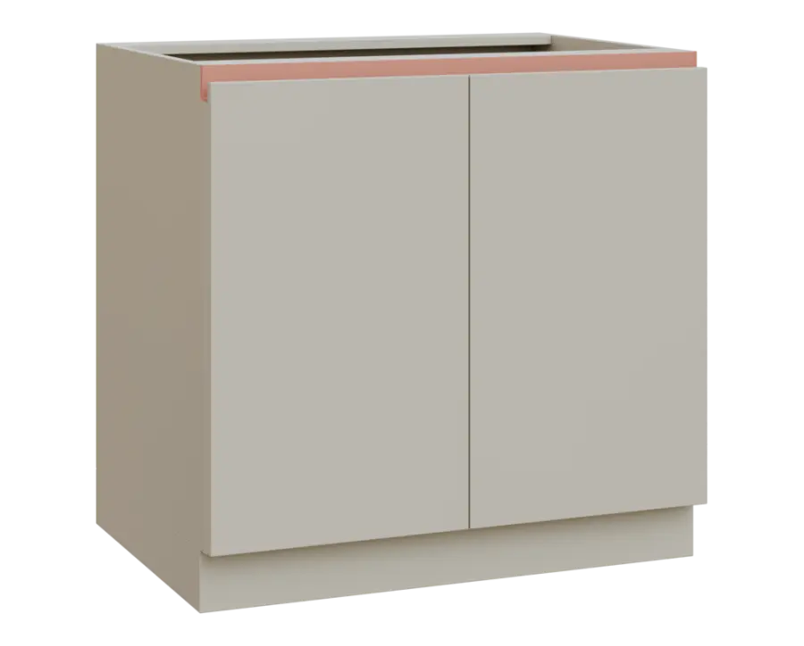 MHCS - 9D spodní skříňka, 2-dveřová, 920x900x600, teplá šedá, profil béžově růžový