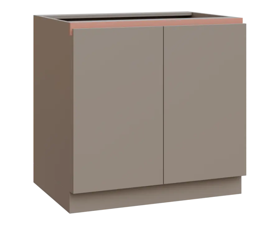 MHCS - 9D spodní skříňka, 2-dveřová, 920x900x600, taupe hnědá, profil béžově růžový