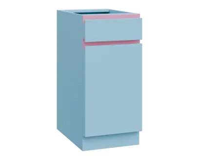 MHCS - 4DZ spodní skříňka, 1-dveřová, 1-zásuvková, pravá, 920x400x600, obloha, profil světle růžový MHCS - 4DZ spodní skříňka, 1-dveřová, 1-zásuvková, pravá, 920x400x600, obloha, profil světle růžový