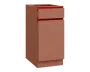 MHCS - 4DZ spodní skříňka, 1-dveřová, 1-zásuvková, pravá, 920x400x600, pudrově hnědá, profil burgundy
