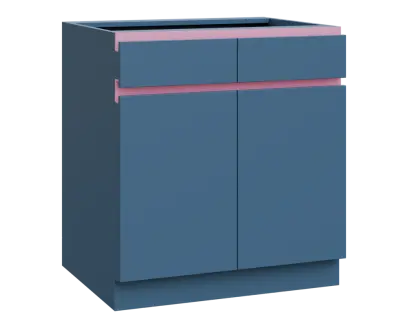 MHCS - 8DZ2 spodní skříňka, 2-dveřová, 2-zásuvková, 920x800x600, šedomodrá, profil světle růžový MHCS - 8DZ2 spodní skříňka, 2-dveřová, 2-zásuvková, 920x800x600, šedomodrá, profil světle růžový