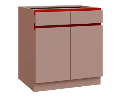 MHCS - 8DZ2 spodní skříňka, 2-dveřová, 2-zásuvková, 920x800x600, pudrově růžová, profil burgundy MHCS - 8DZ2 spodní skříňka, 2-dveřová, 2-zásuvková, 920x800x600, pudrově růžová, profil burgundy
